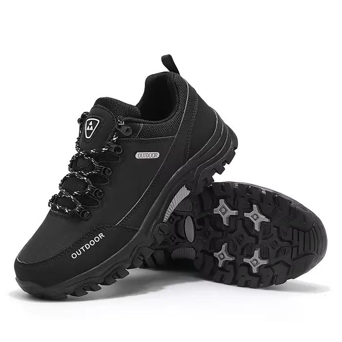 Chaussures de randonnée pour hommes imperméables en plein air basses bottes de randonnée en cuir hom