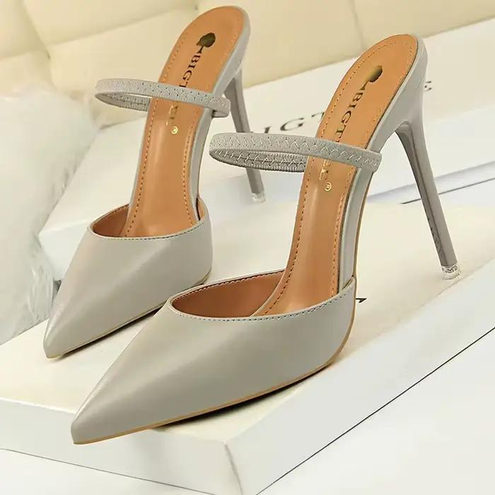 BIGTREE chaussures femmes pompes mode talons hauts chaussures noir rose jaune chaussures femmes mari
