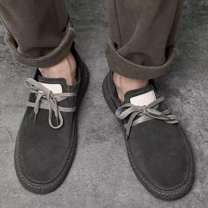 Baskets d'extérieur en cuir véritable Nubuck, chaussures Oxford de haute qualité, décontractées, con