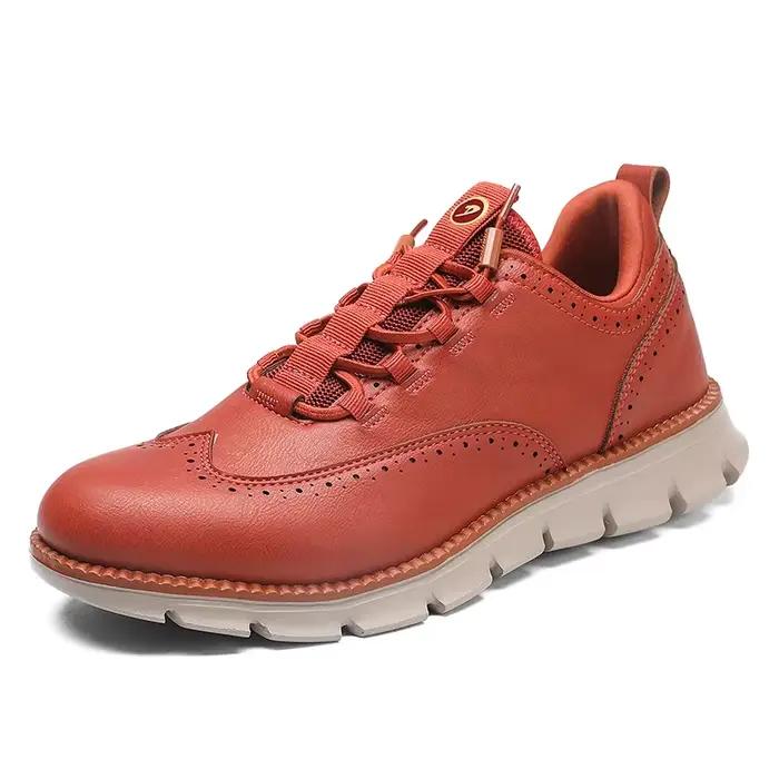 Grande taille 48 49 50 richelieu avec pointe d'aile Style britannique hommes Oxford chaussures en cu