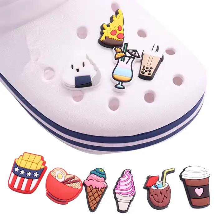 Café Pizza nourriture boisson Sushi crème glacée thé PVC chaussures breloques sandales accessoires c