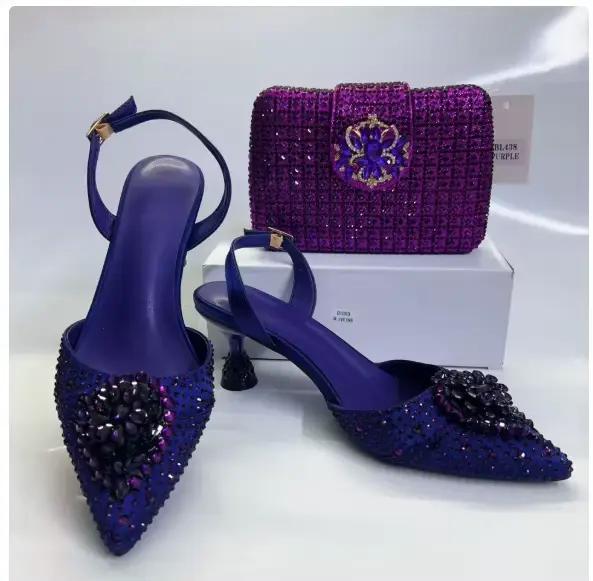 LNATISNOVA Ensemble assorti chaussures et sacs italiens 2026 – Sandales et sac de mariage bleu ciel 