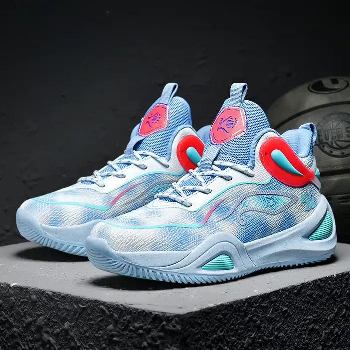 Chaussures de basket-ball pour hommes - Maille respirante, baskets légères pour l'entraînement et la