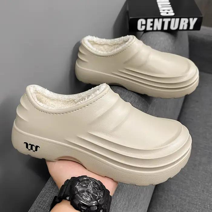 Eva Chef pantoufles hiver chaud cuisine antidérapant imperméable Restaurant chaussures de travail ta