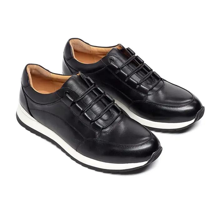Chaussures en cuir faites à la main pour hommes, décontractées, de luxe, de styliste, à lacets, conf