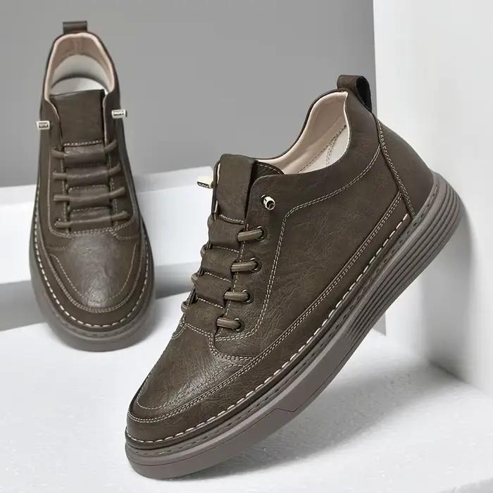 Hommes hauteur interne augmentant Oxford chaussures chaussures en cuir décontractées mode hauteur in
