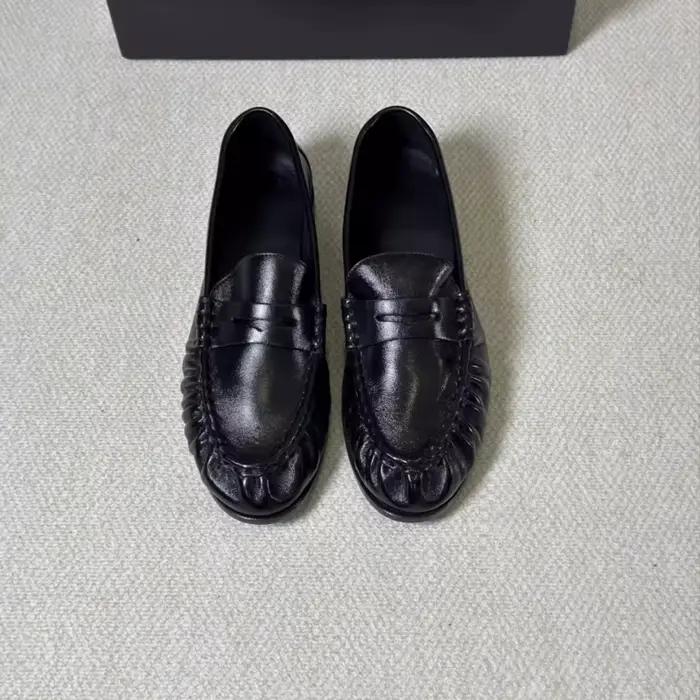 Mocassins Vintage noirs pour hommes, chaussures Oxford de Style britannique, chaussures basses en cu