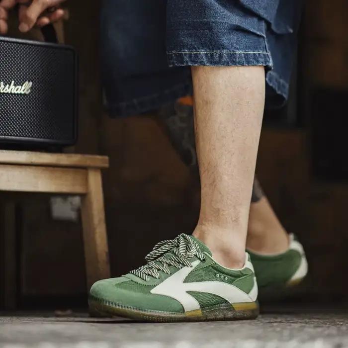 Maden nouveau rétro allemand formateurs chaussures hommes été maille respirant baskets basses Vintag
