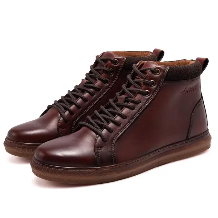 ZFTL hommes bottines bottes de base homme bottines en cuir véritable grande taille nouveau 2025 déco