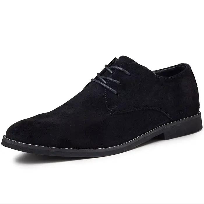 Chaussures Derby de luxe pour hommes, chaussures en cuir suédé de haute qualité, chaussures d'affair