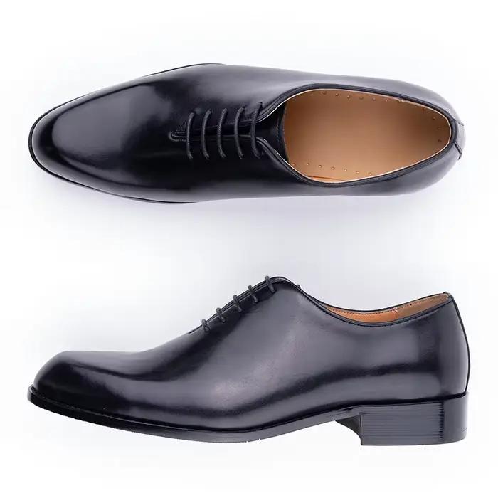 Chaussures en cuir pour hommes, chaussures Oxford décontractées faites à la main, de haute qualité, 