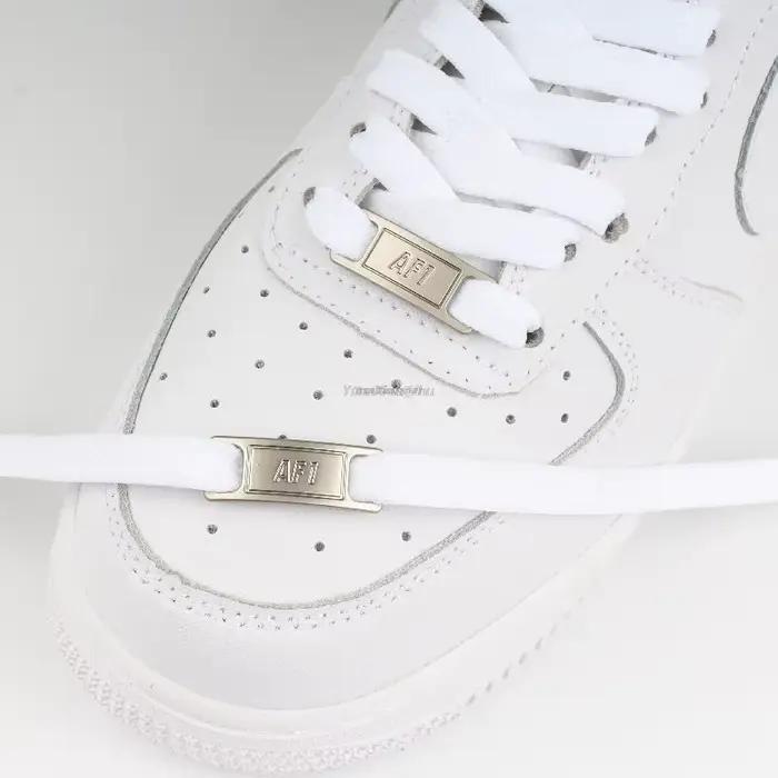 4 pièces AF1 lacets noir blanc lacets plats et décoration de chaussures costume Sneaker lacet Air Fo