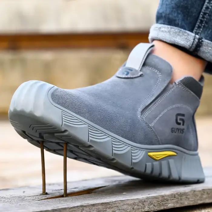 Bottes de sécurité pour hommes, chaussures de sécurité pour soudeurs, chaussures de sécurité anti-éc
