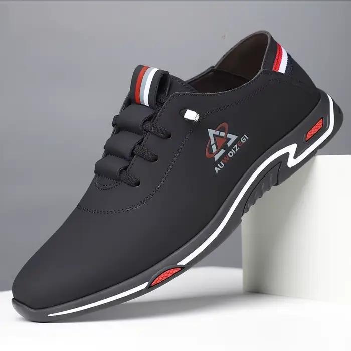 Chaussures en cuir respirantes pour hommes, grande taille, décontractées, polyvalentes, résistantes 
