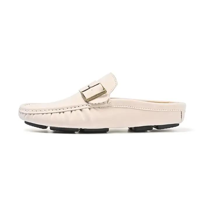 Demi-chaussures en cuir pour hommes, taille 47 48, mocassins décontractés à enfiler, pantoufles resp