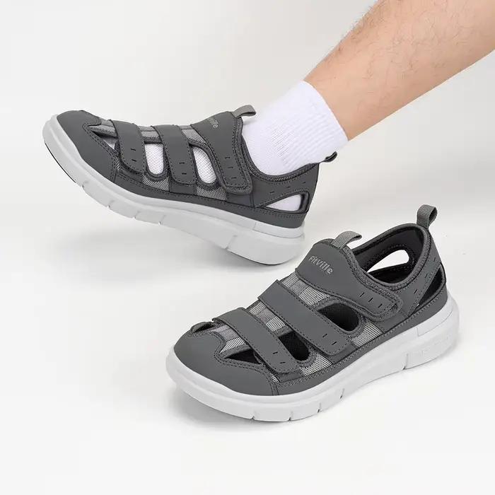 FitVille – sandales élargies pour hommes, chaussures de diabète décontractées, légères pour la fasci