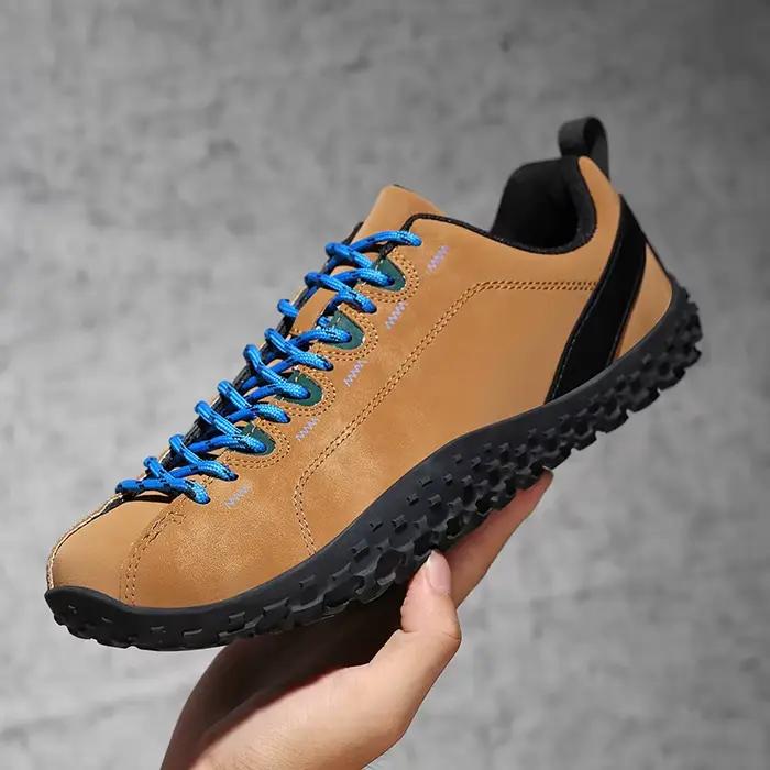 Chaussures de sport décontractées pour hommes avec coutures en cuir améliorées, semelle en caoutchou