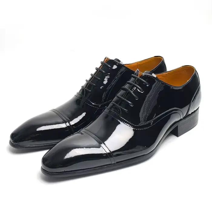 ChimMen-Chaussures en cuir Danse etées faites à la main, à lacets, confortables, formelles, pour gen