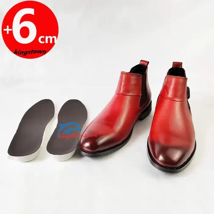 StephanBoots-Chaussures rehaussantes chaudes pour hommes, Rinse, Cuir de vache, Semelle intérieure a