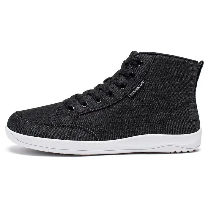 HOBIBEAR chaussures mi-hautes pieds nus unisexe boîte à bout large baskets en toile zéro goutte à la