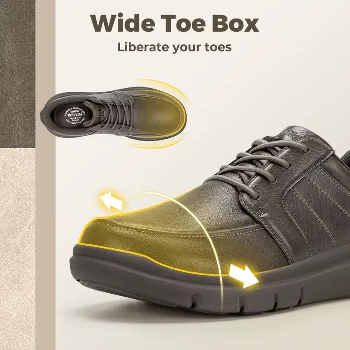 FitVille – chaussures larges à enfiler pour hommes, chaussures Oxford légères et décontractées, bask