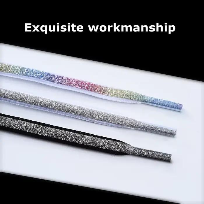 Lacets élastiques ronds pour chaussures, arc-en-ciel, blanc, noir, baskets, 100, 120, 140cm, 1 paire