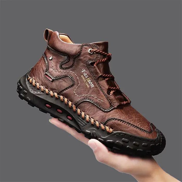 Chaussures décontractées chinoises rétro cousues à la main pour hommes, baskets de course, chaussure