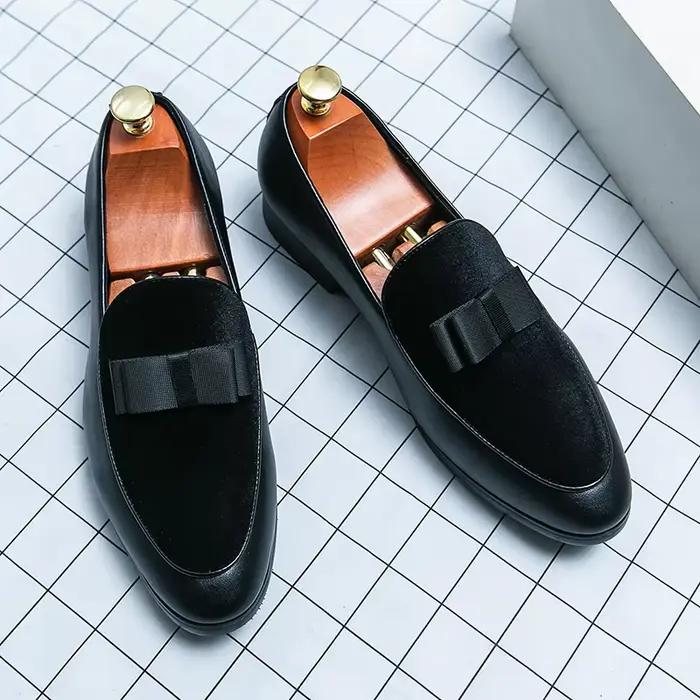 Chaussures de mariage tendance pour hommes, chaussures habillées décontractées, chaussures en cuir p