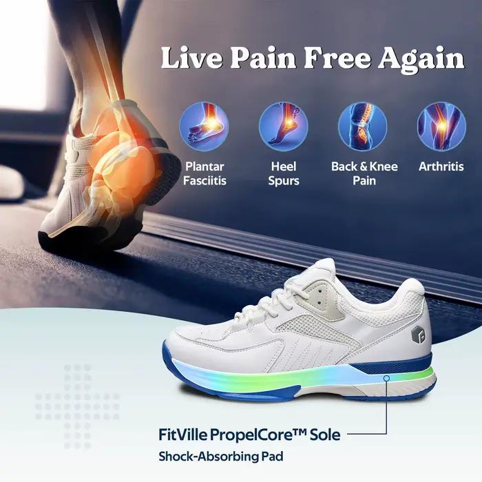 FitVille-Chaussures de tennis coordonnantes pour hommes, baskets d'entraînement professionnel, absor