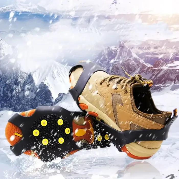 10 goujons neige glace griffe anti-dérapant neige glace Thermo plastique élastomère chaussures d'esc