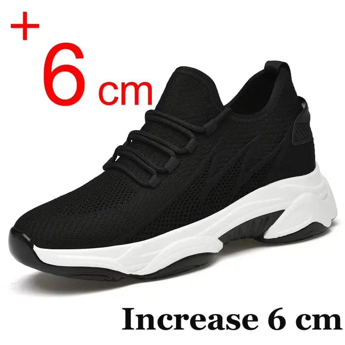 Baskets décontractées pour hommes, chaussures rehaussantes de 8cm de hauteur, chaussures d'été respi