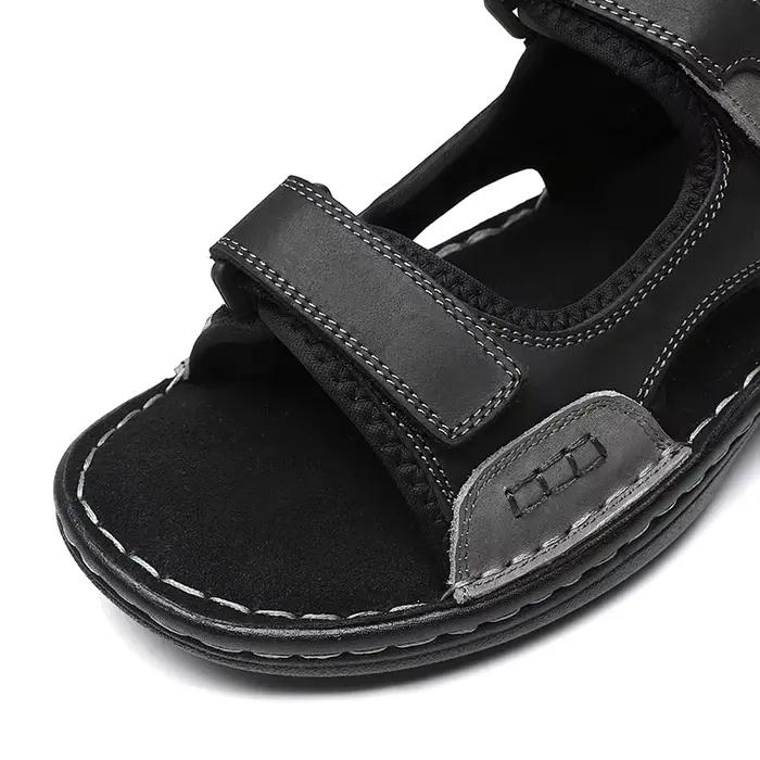 Nouvelles sandales décontractées pour hommes en peau de vache de première couche, sandales de plage 
