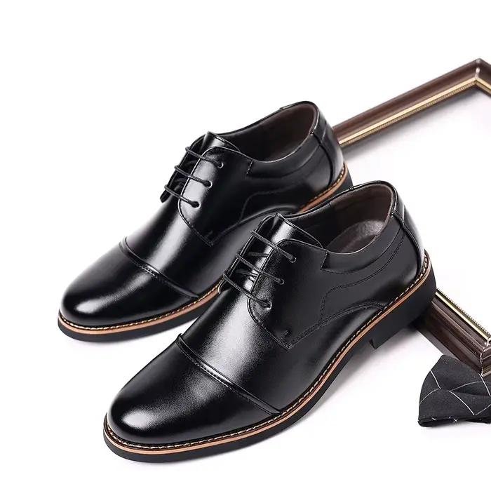 Chaussures simples décontractées d'affaires de grande taille pour hommes, chaussures de travail conf