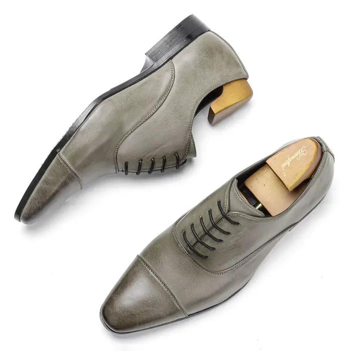 Chaussures en cuir pointues pour hommes, chaussures formelles de bureau, Oxford Parker, chaussures à