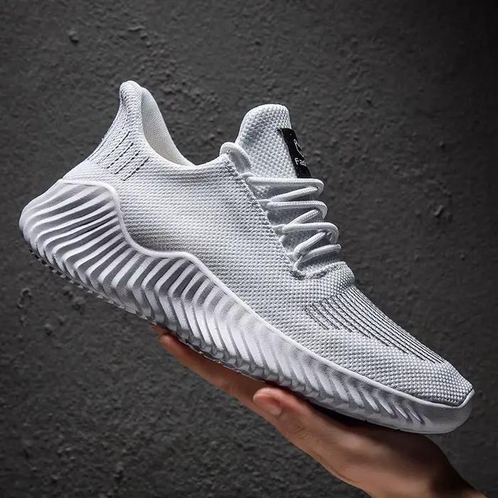 Chaussure homme baskets légères et respirantes pour hommes, chaussures de haute qualité, blanches, à