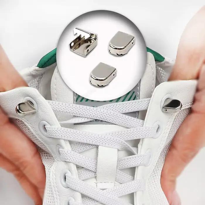 Lacets de chaussures sans cravate lacets élastiques baskets lacets plats sans attaches lacet rapide 