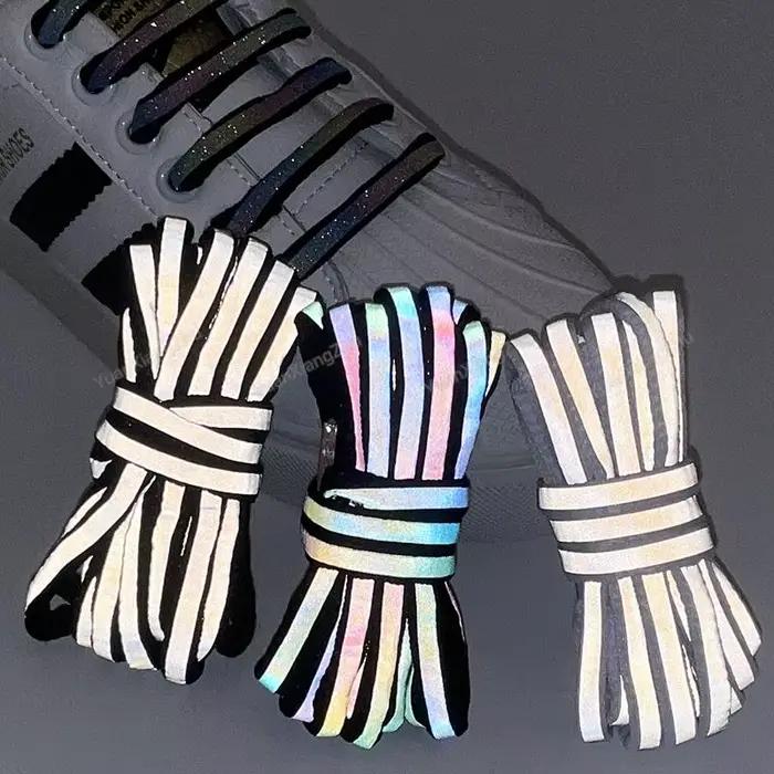 Lacets élastiques ronds pour chaussures, arc-en-ciel, blanc, noir, baskets, 100, 120, 140cm, 1 paire