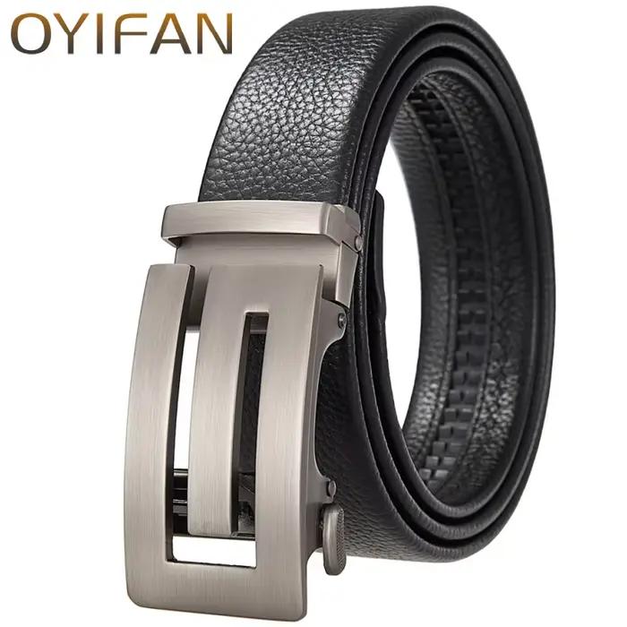 Ceinture en cuir pour hommes, ceinture à boucle automatique, pour les affaires populaires, ceinture 