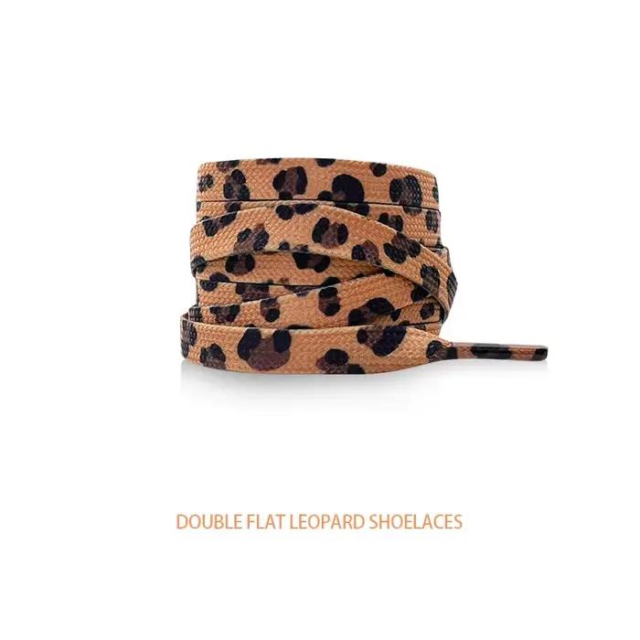 Lacets plats classiques pour baskets imprimé Animal léopard zèbre serpent lacets créatifs unisexe dé
