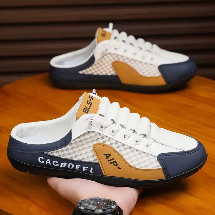 Baotou demi-haut chaussures hommes 2025 été nouveau Style maille respirant une étape chaussures à la