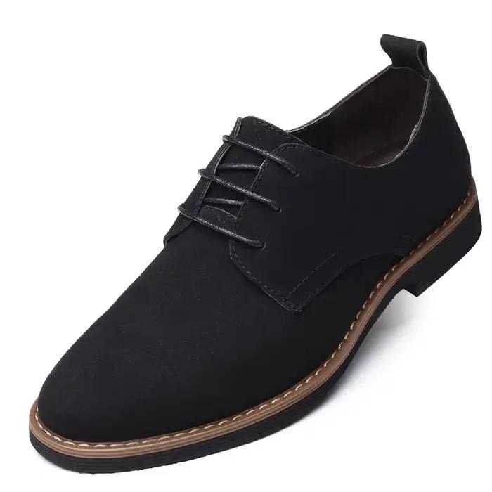 Oxfords-Chaussures provoqué en cuir suédé pour hommes, baskets décontractées, mocassins de marque de