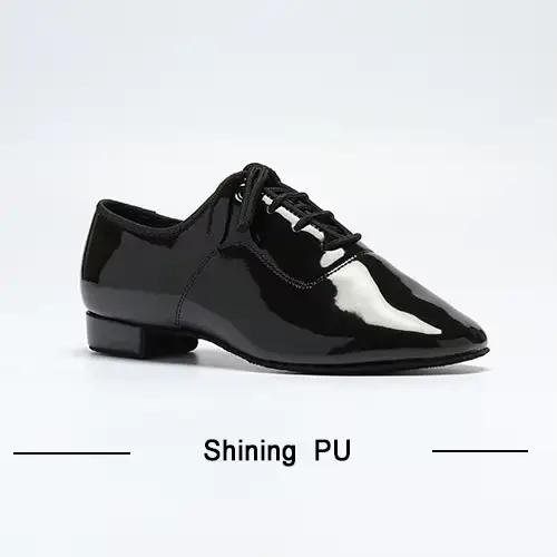 Chaussures de danse Standard pour garçons BD702 chaussures de danse droites noires chaussures de spo