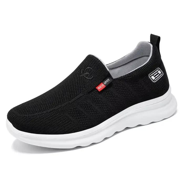 Chaussures de marche noires 2026, nouvelle collection été, décontractées, sportives, respirantes, à 