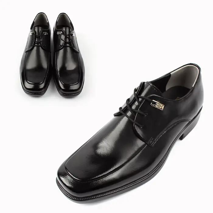 [Production nationale] Cuir _ Chaussures Derby carrées chaussures pour hommes confortables hauteur 4