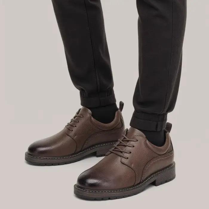 40 ~ 46 chaussures décontractées hommes marque de mode confortable 2024 chaussures en cuir hommes # 