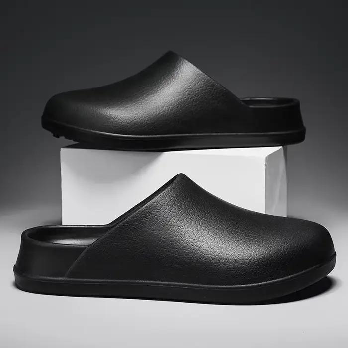 Chaussures de cuisine pour hommes, sabots de jardin imperméables, demi-chaussures fermées, pantoufle