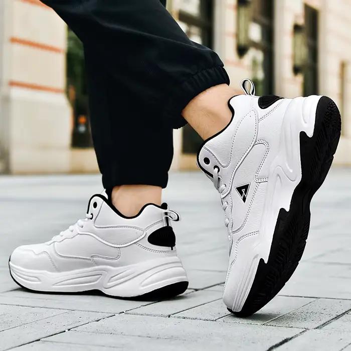 Baskets décontractées grande taille pour hommes, chaussures de course respirantes à semelle souple q