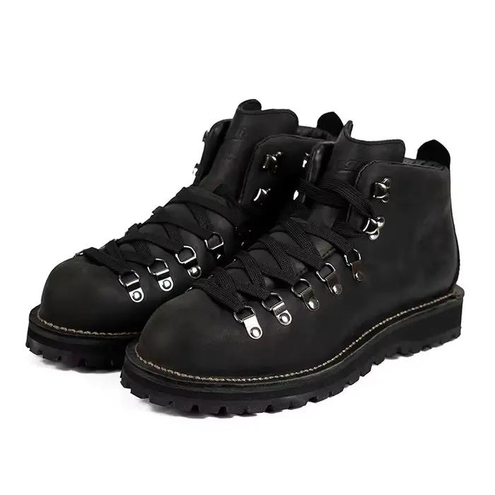 Bottines vintage en cuir pour hommes – Chaussures d'alpinisme rétro, cuir véritable, bottes d'extéri