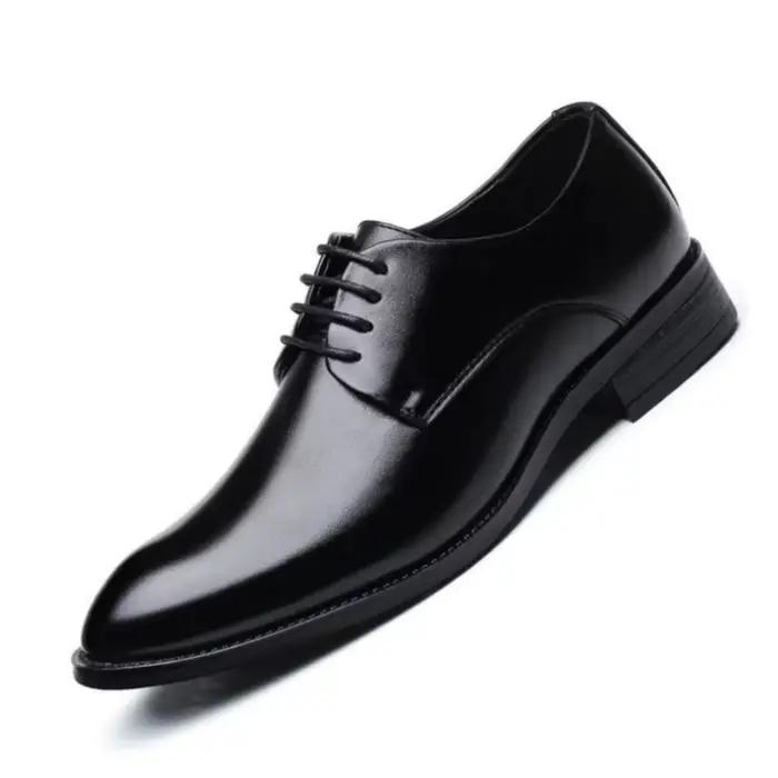 Chaussures habillées formelles pour hommes Derby, taille 38-46, en cuir pleine fleur, à lacets, desi