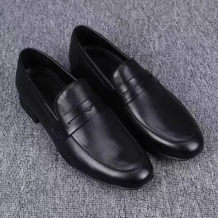 Chaussures en cuir décontractées à semelle souple pour hommes, mocassins tendance respirants, chauss